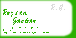 rozita gaspar business card